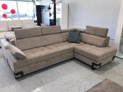 Garda sectional, Camelia sectional, 9113 Dining table & 2417 White table showcased at "Modern Europa Furniture" store in Florida