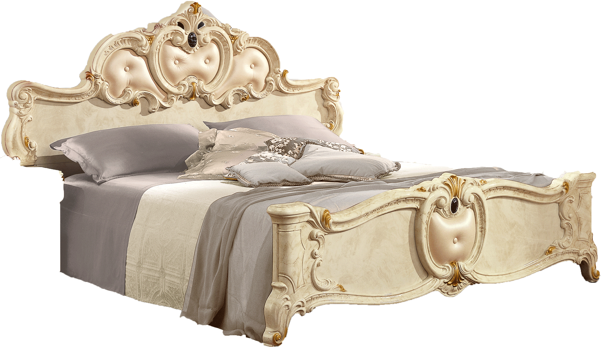 Brands Stella Living 2023 Barocco Bed Ivory, Camelgroup Italy