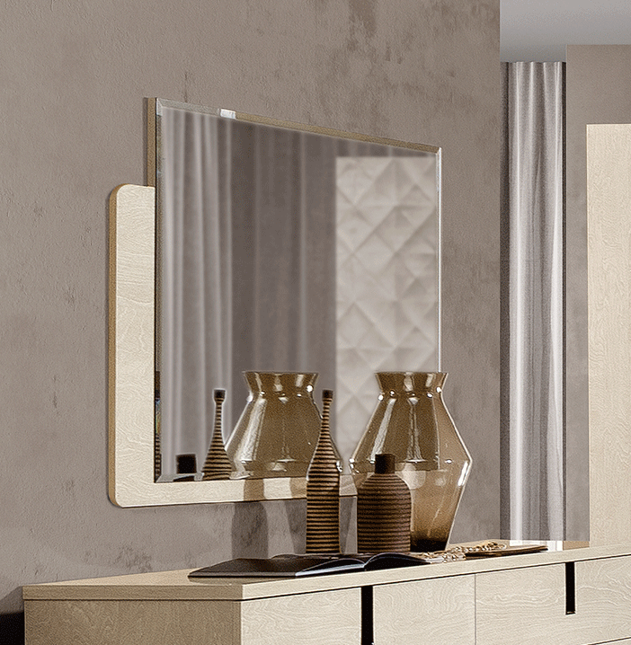 Living Room Furniture Coffee and End Tables Ambra mirror for Dresser/ 3Door buffet & Elite 2 Door buffet IVORY