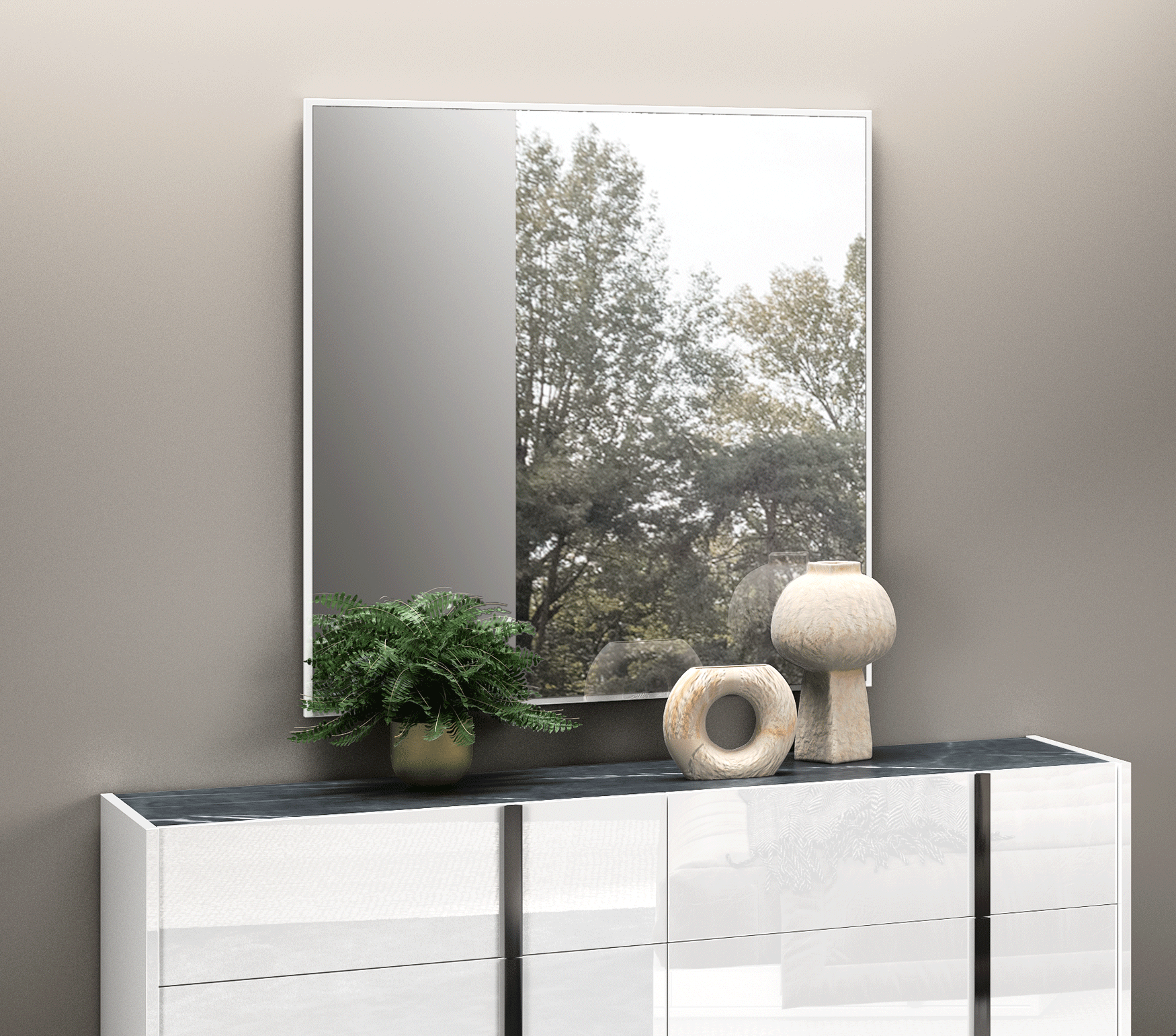 Brands Arredoclassic Living Room, Italy Bianca Marble Mirror