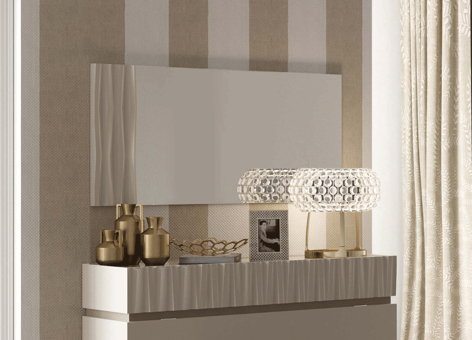 Brands Dupen Modern Bedrooms, Spain Marina TAUPE mirror