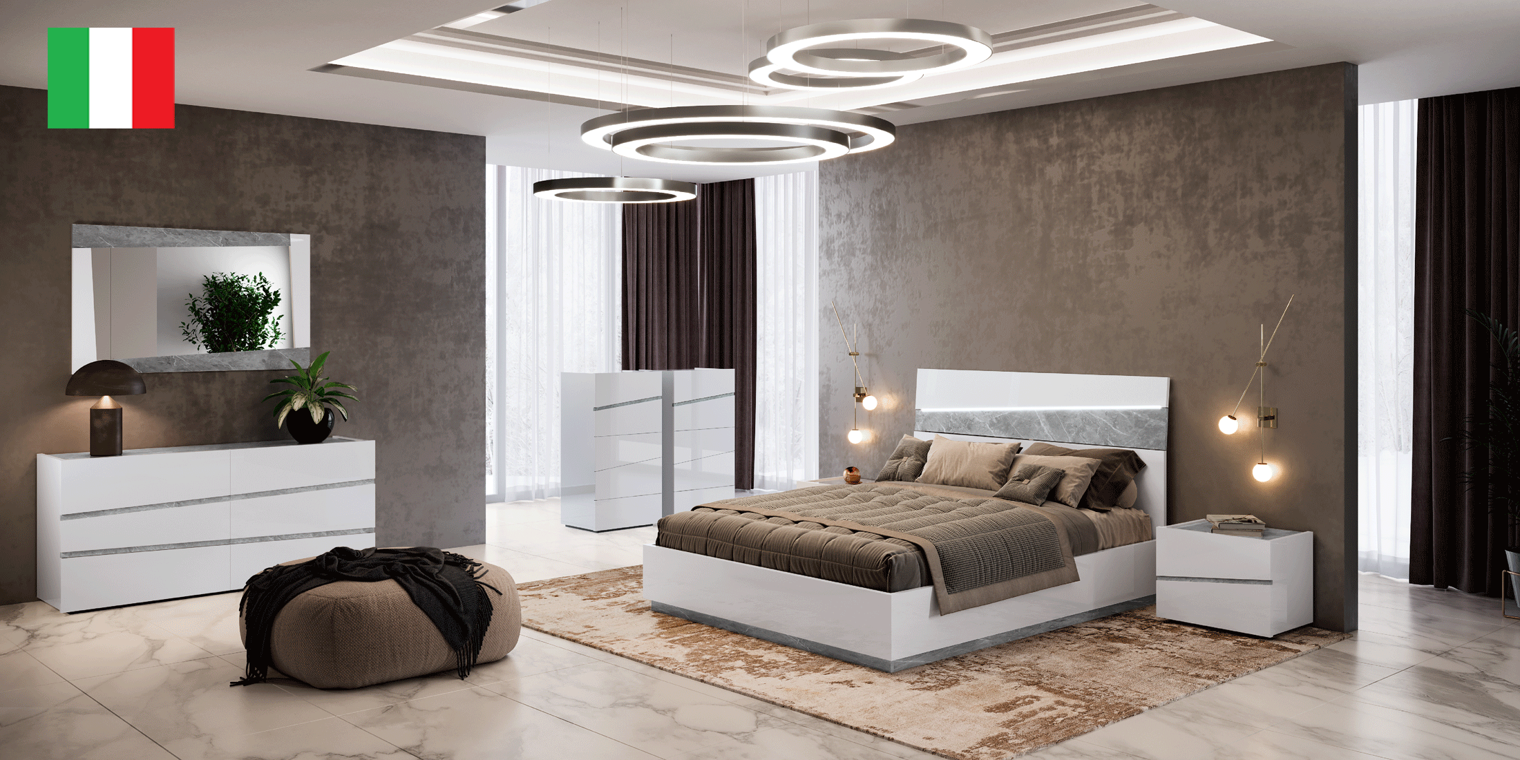 Living Room Furniture Sectionals Alba Bedroom w/ Light by Camelgroup – Italy