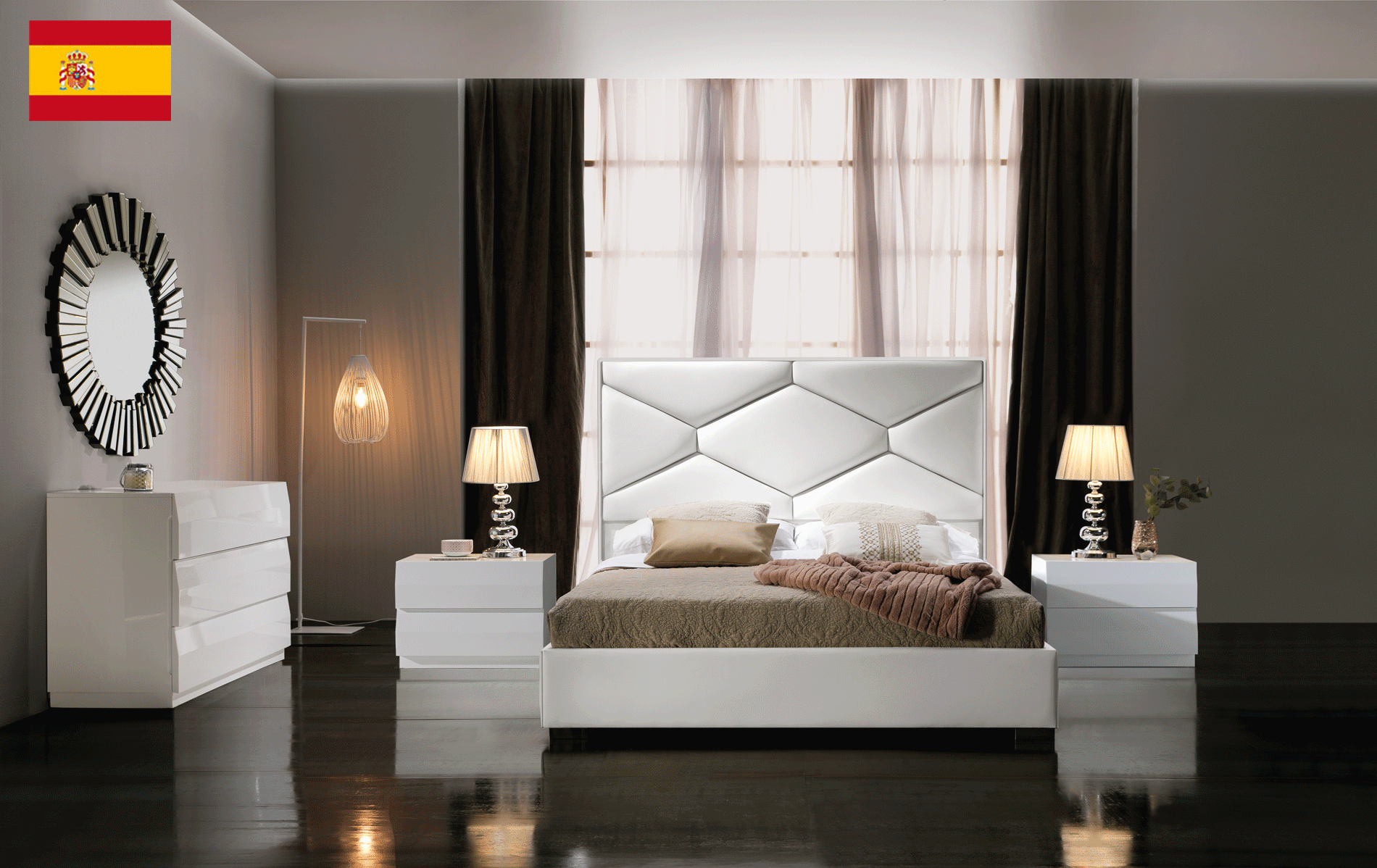 Brands Garcia Sabate, Modern Bedroom Spain Martina LUX Bedroom Storage White, M152, C152, E100