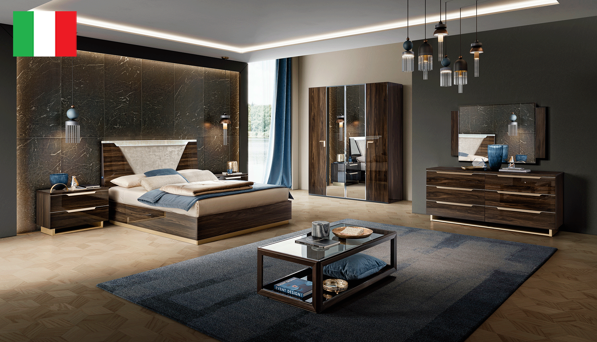Brands Gamamobel Bedroom Sets, Spain Smart Bedroom Walnut by Camelgroup – Italy
