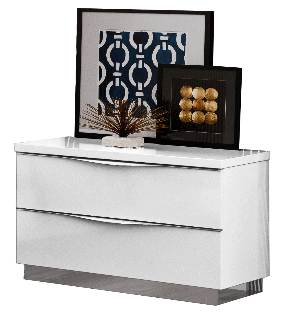 Brands Camel Modern Living Rooms, Italy Onda White MAXI Nightstand
