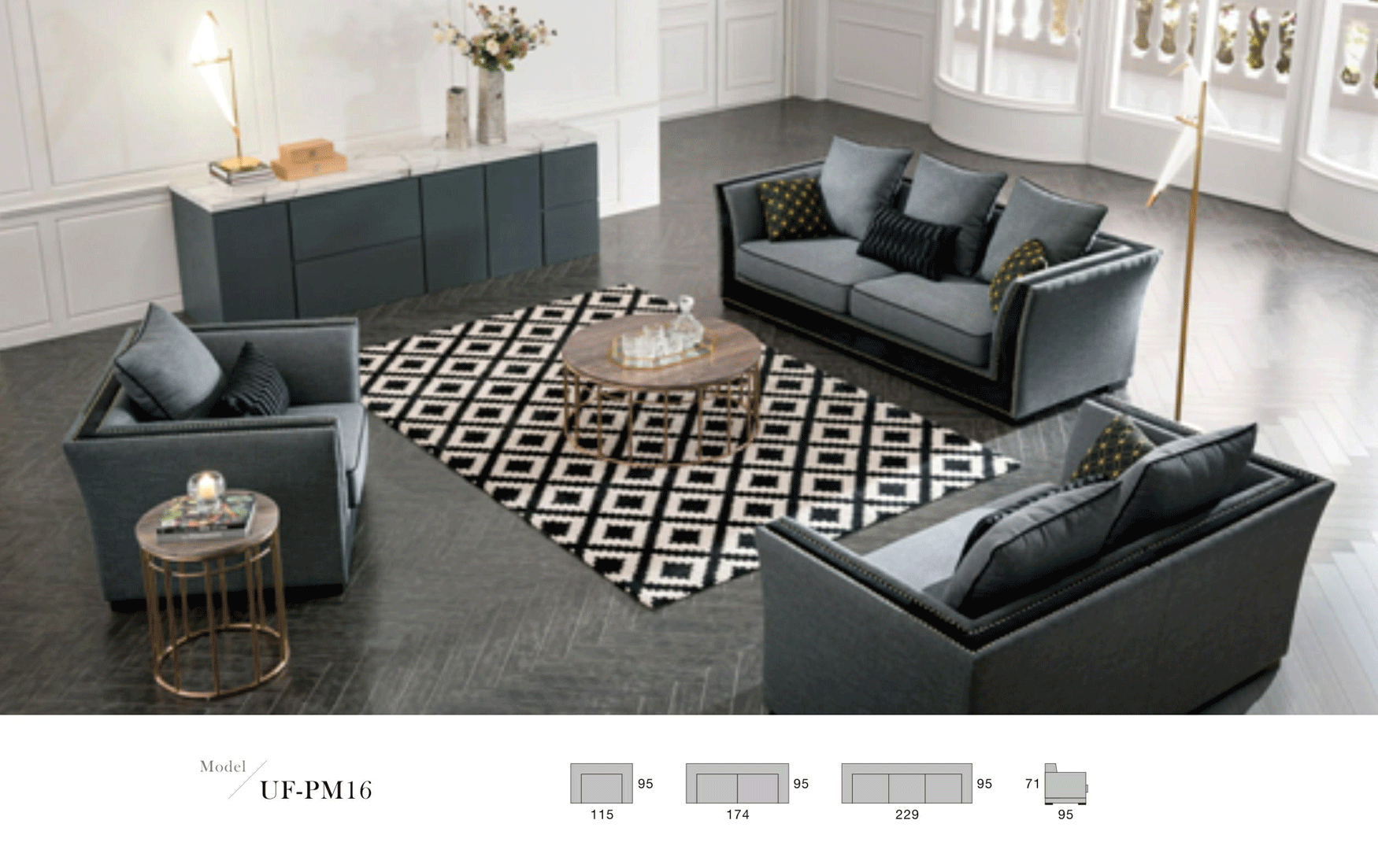 Brands CutCut Vintage Rug Collection Spain PM16 LIVING ROOM SET FABRIC
