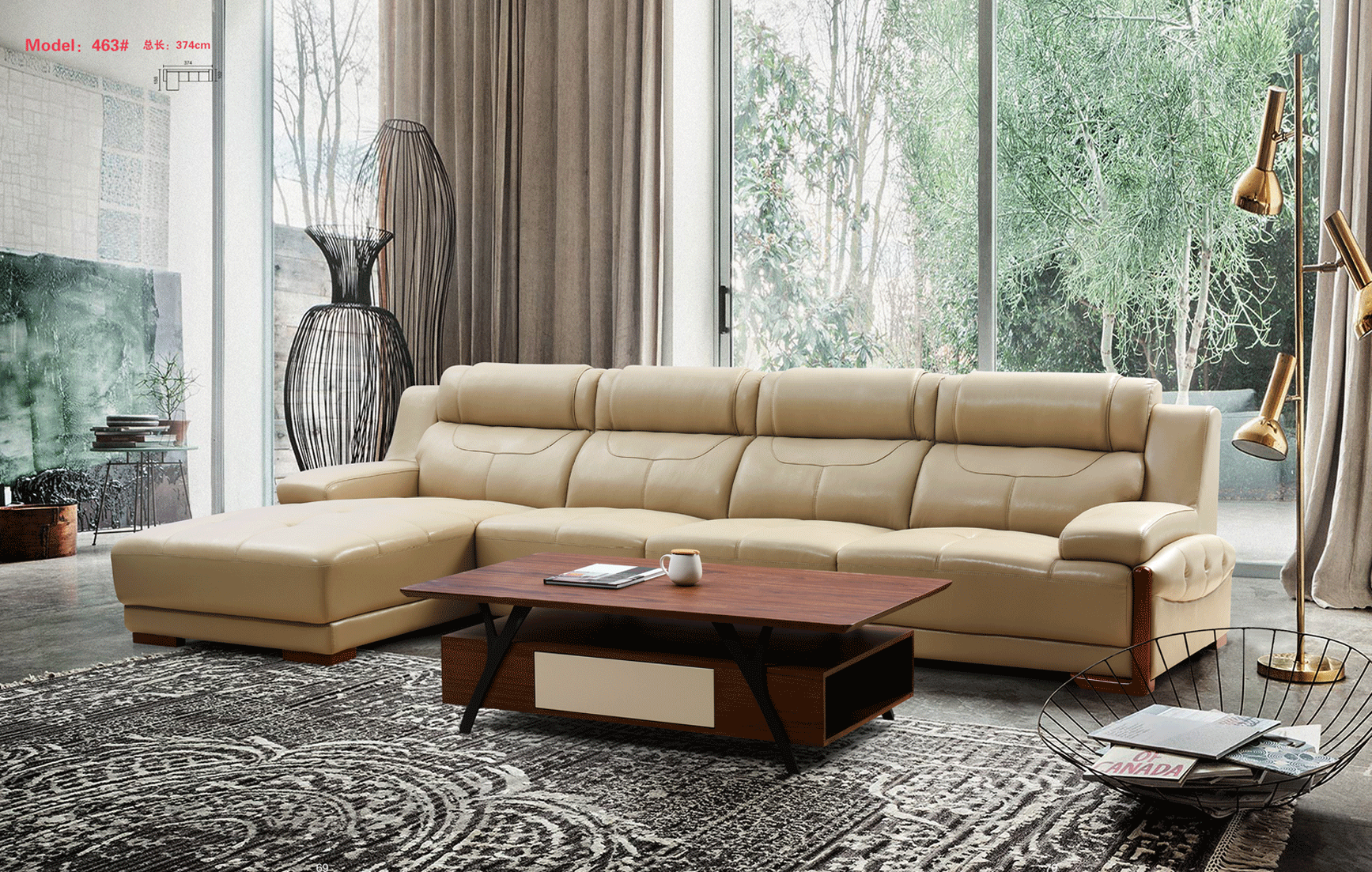 Brands Camel Classic Living Rooms, Italy 463 Sectional