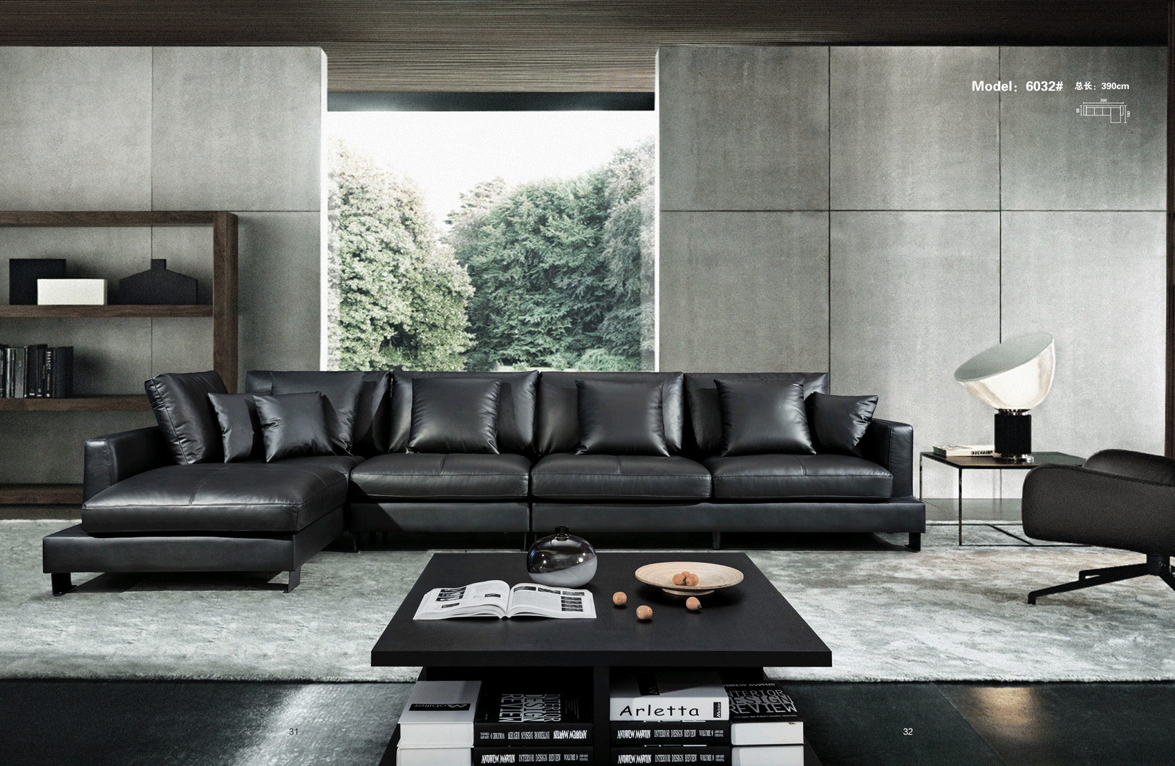 Brands Formerin Modern Living Room, Italy 6032 Sectional