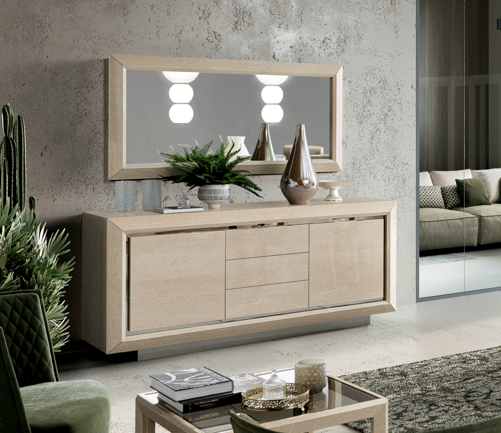 Bedroom Furniture Beds with storage Elite Large Buffet IVORY