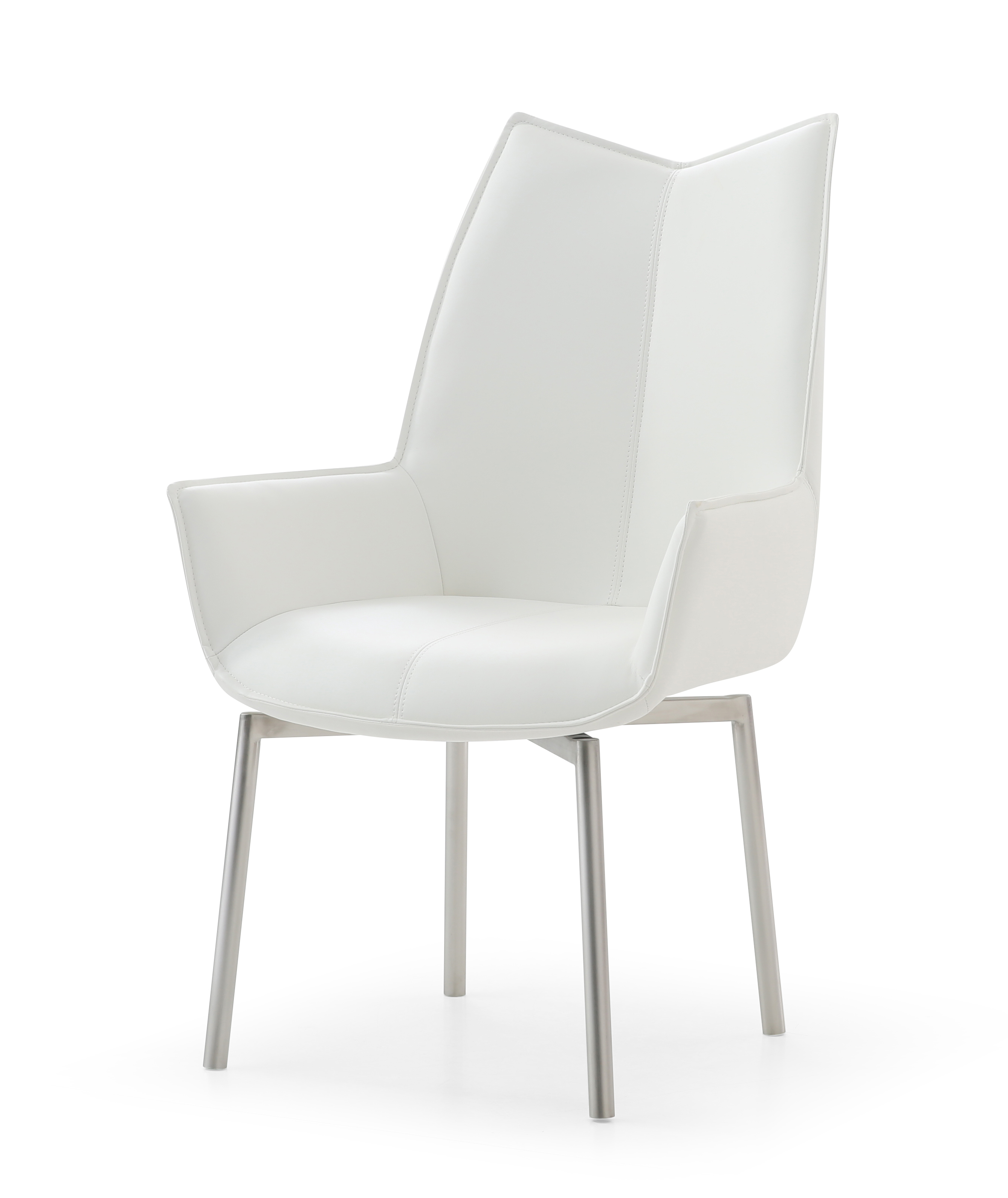 Living Room Furniture Sectionals 1218 swivel dining chair White