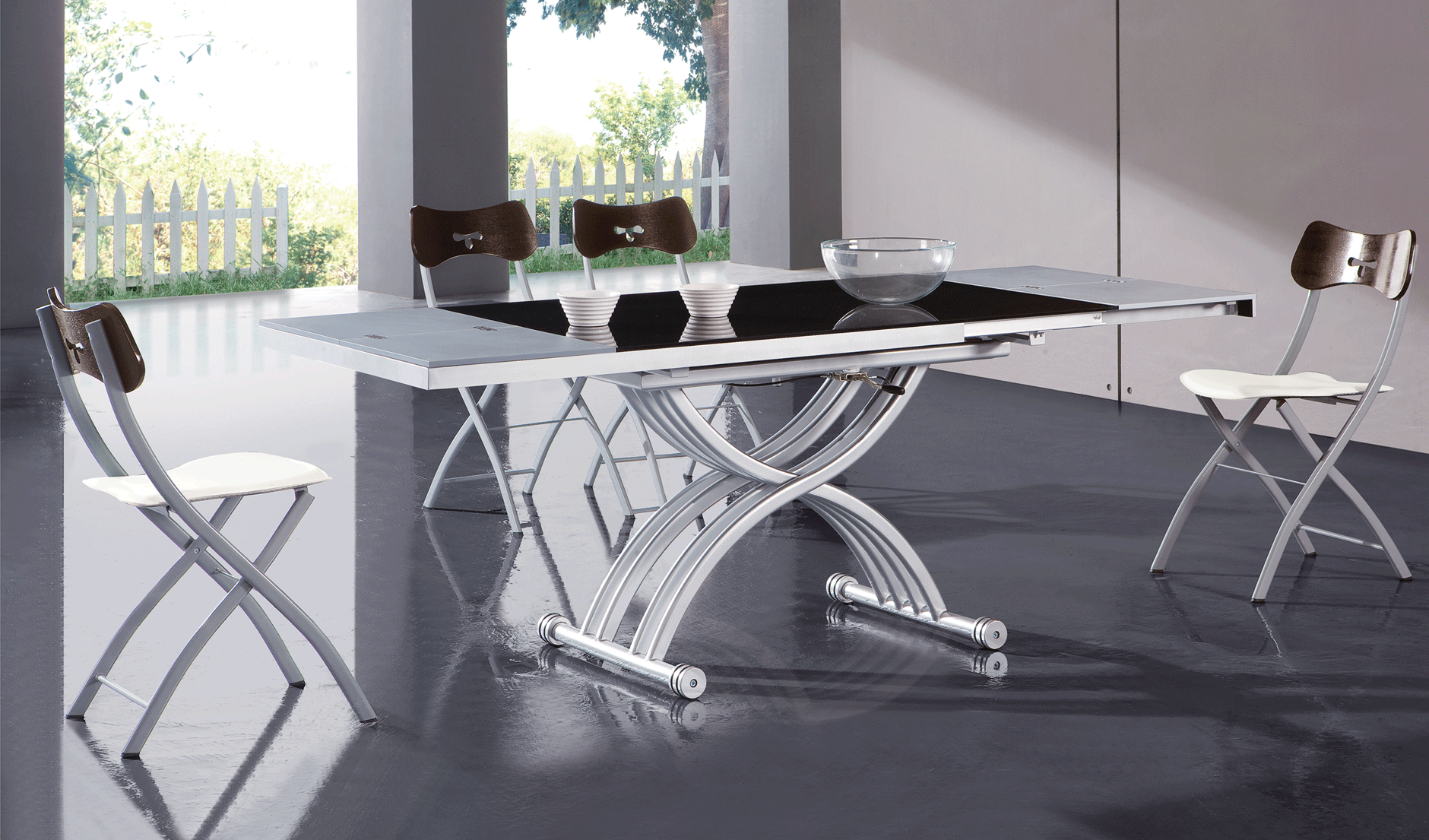 Brands Franco Gold 2109 Table Transformer and 3147 Chairs