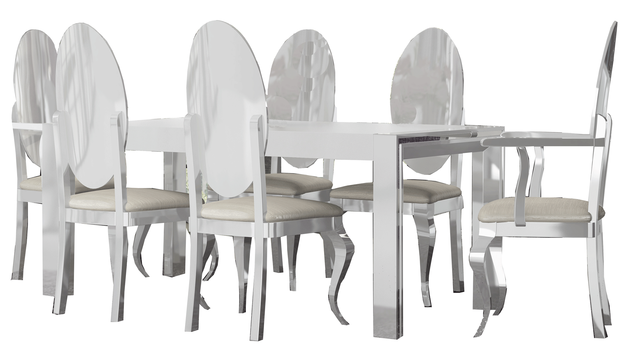 Dining Room Furniture Kitchen Tables and Chairs Sets Carmen White Dining Table