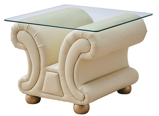 Bedroom Furniture Modern Bedrooms QS and KS Apolo Ivory End Table