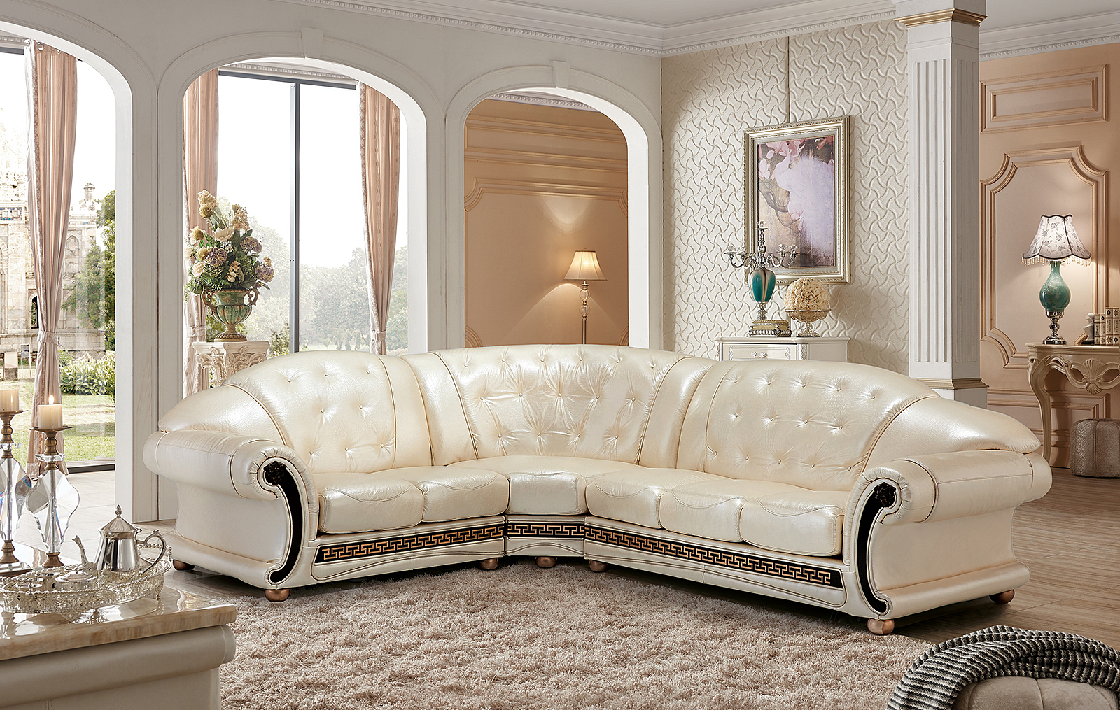 Brands Franco Gold Apolo Sectional Pearl