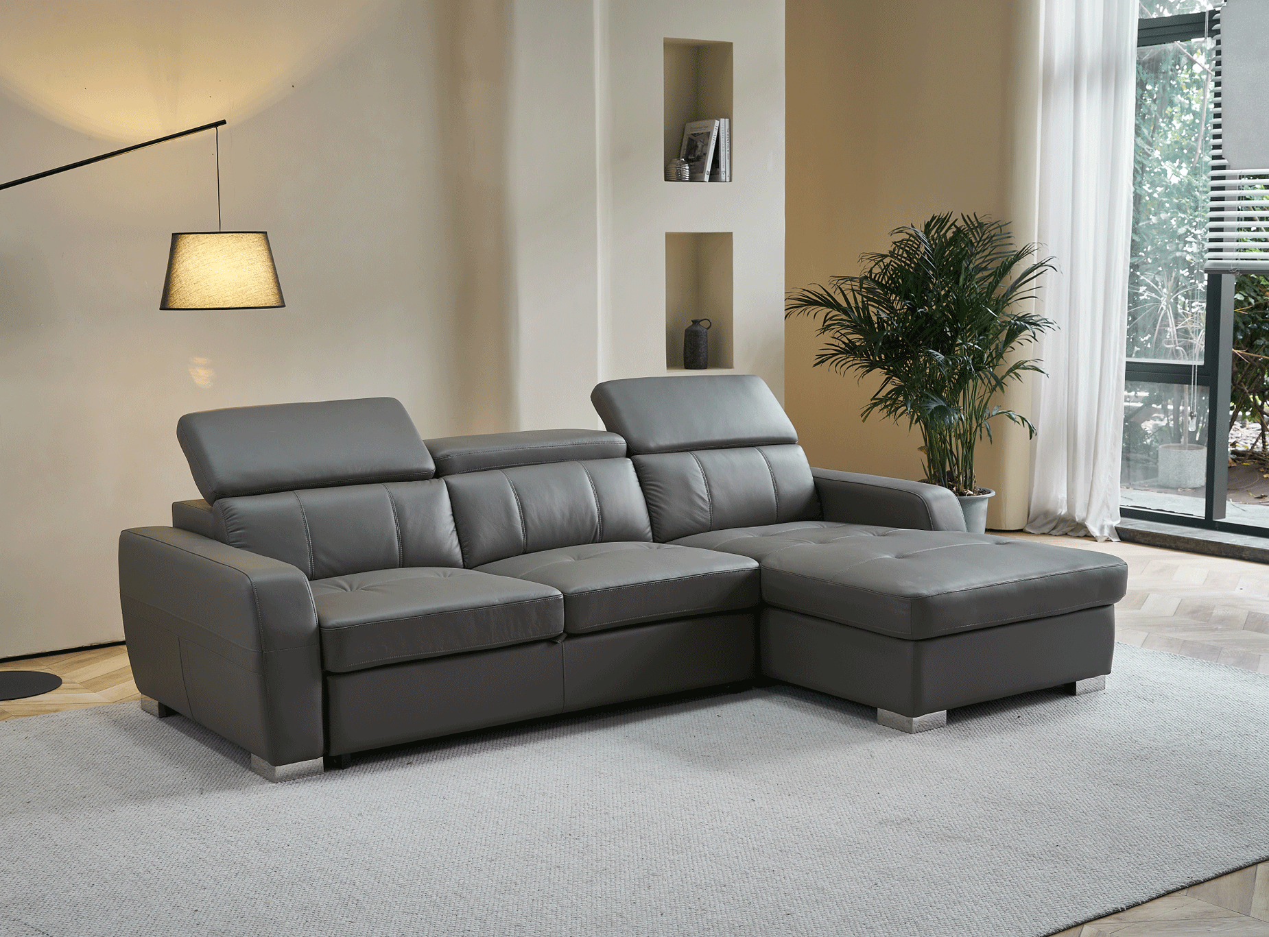 Brands Franco AZKARY II CONSOLES, Spain 1822 GREY Sectional Right w/Bed
