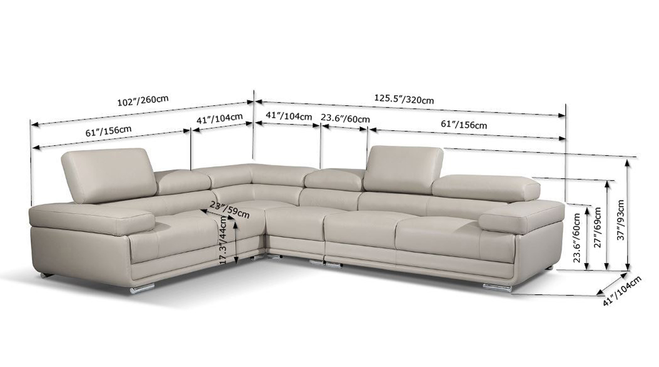 2119 Sectional Dark Grey, Sectionals, Living Room Furniture